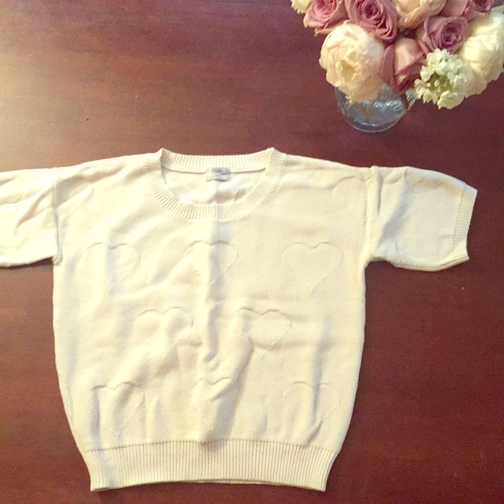 Madewell short sleeve sweater heart print